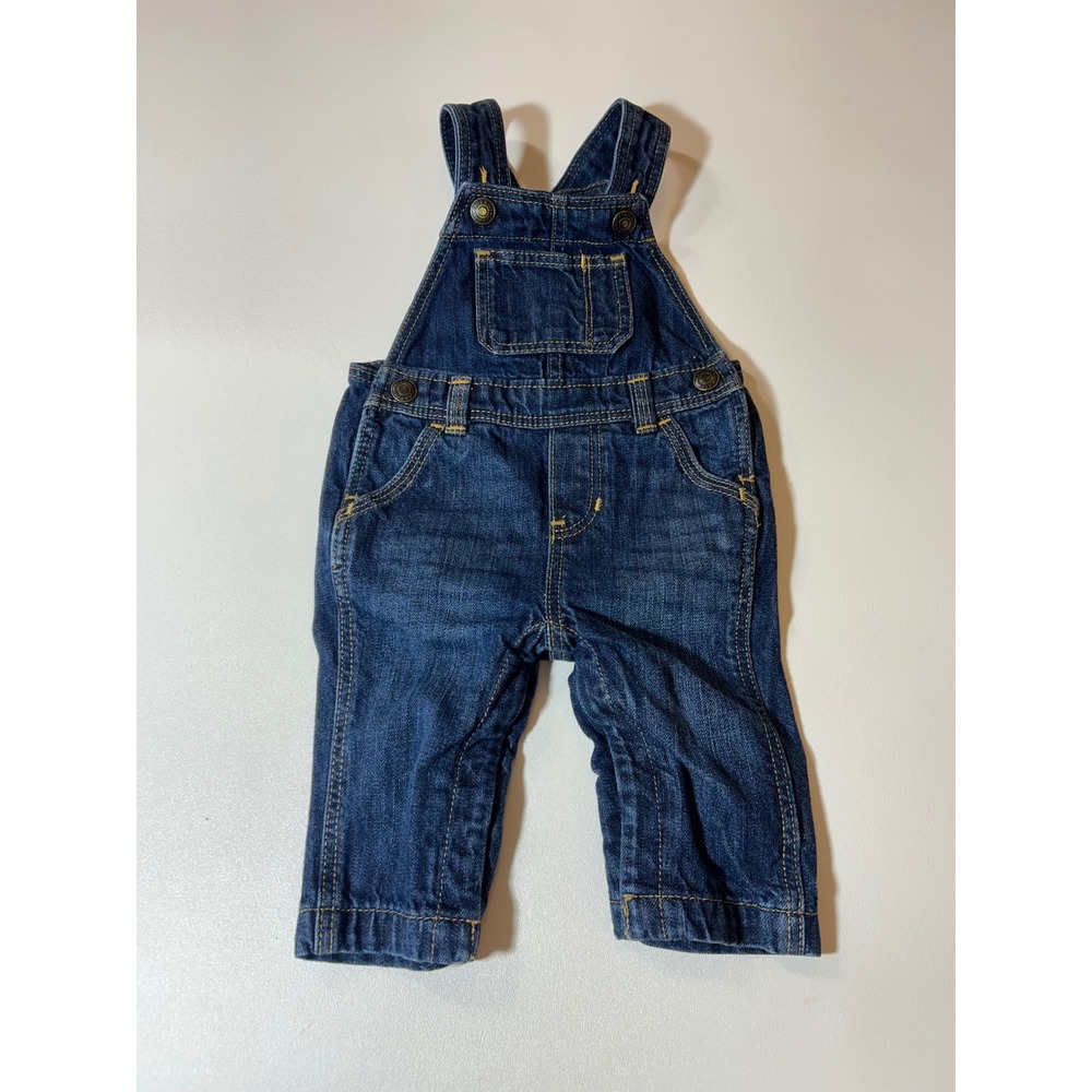 Old Navy Denim Overalls Boys' 3-6M Blue Classic Bib Pocket